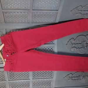 ABERCROMBIE & FITCH RED BUTTON UP PANTS like New.  SIZE W 28. L 30